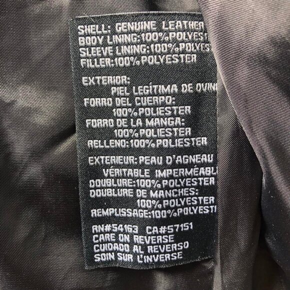 NWT GUESS Genuine Leather Moto Biker Jacket XL MSRP $550 - Picture 8 of 8